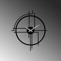Wallity Reloj de Pared Decorativo Metal Negro 49x43 cm